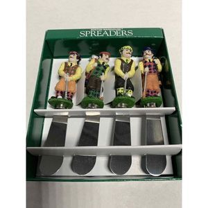 Golf Cheese Butter Spreaders Set of 4 Boston Warehouse Stainless Steel Open‎ Box